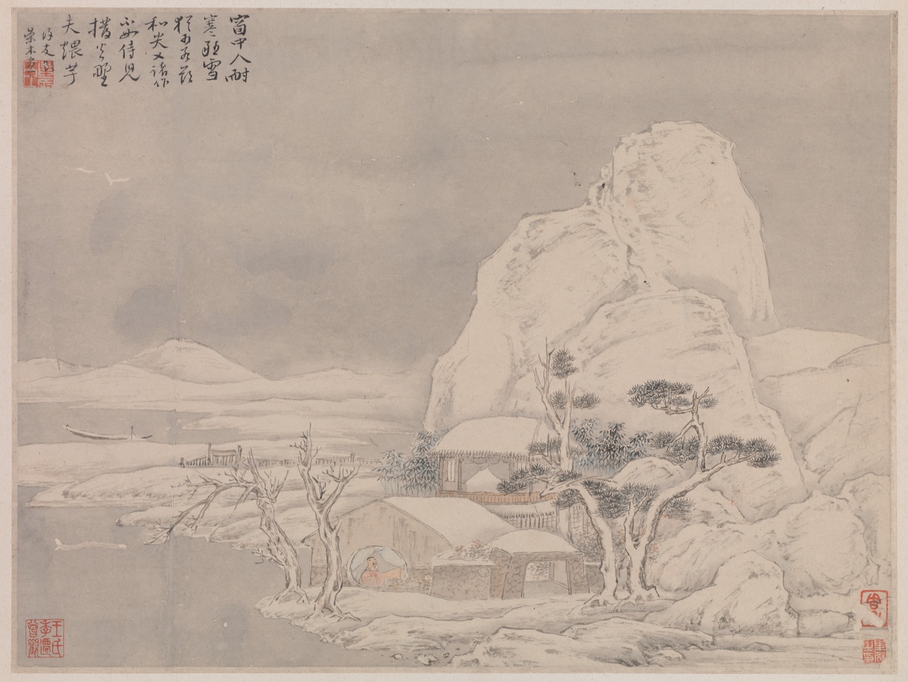 Ye Xin’s quiet landscape lets mist, water and unpainted paper structure a journey through mountains and trees.